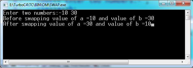 program in c++ to swap two number using call by reference