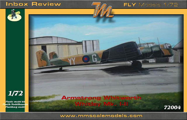 Armstrong Whitworth Whitley, RAF bomber command, Fly models 72004, 1/72 scale model inbox review