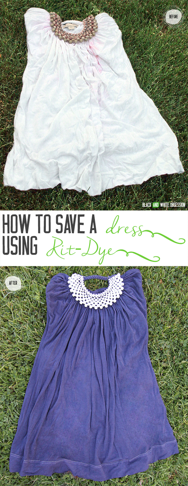 Black and White Obsession: How to Save Clothing using Rit Dye