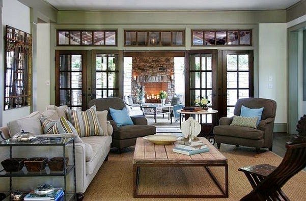Living room rustic design