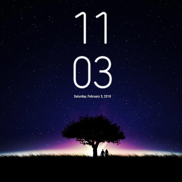 Mobile Phone Style Wallpaper Engine With Clock