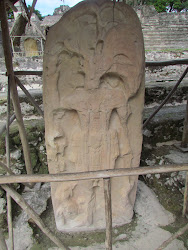 Stolis bass reliefs in The Grand Plaza, Tikal