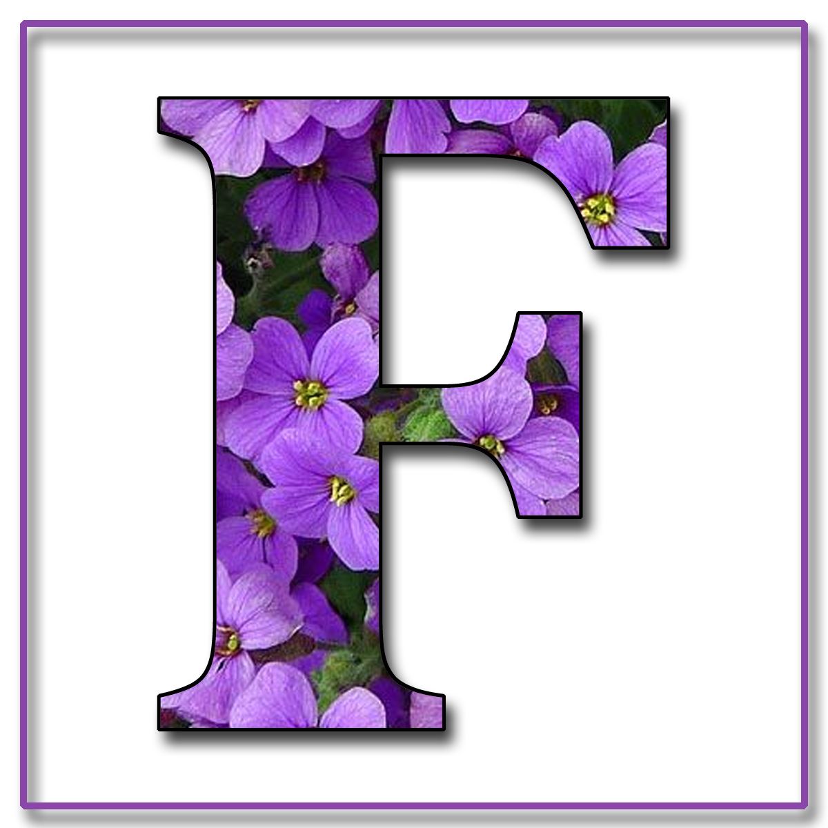 GRANNY ENCHANTED'S BLOG: "Purple Flowers" Free Scrapbook Alphabet