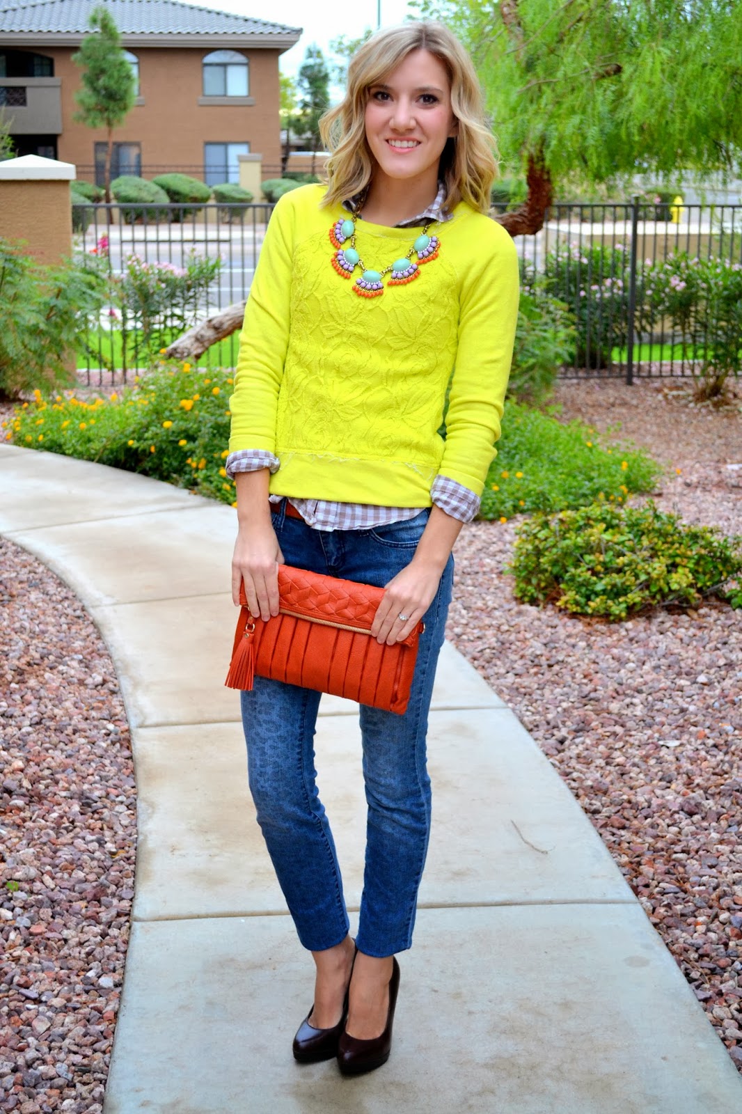 megan camille: neon, gingham, and... leopard???