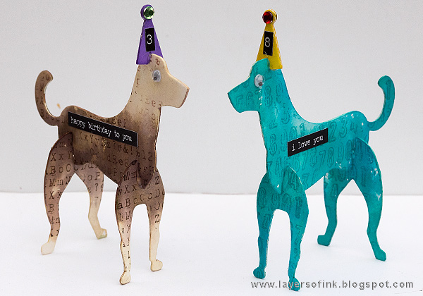 Layers of ink - Party Decor Birthday Dogs Tutorial by Anna-Karin Evaldsson with 3D Dogs Sizzix Where Women Cook die
