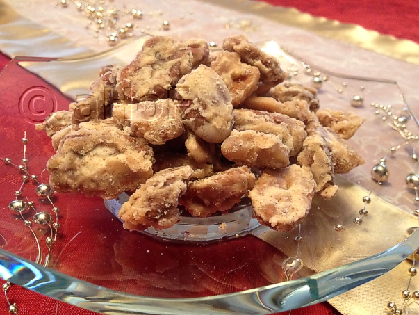 Sugared Pecans, coated pecans, sweets, treats