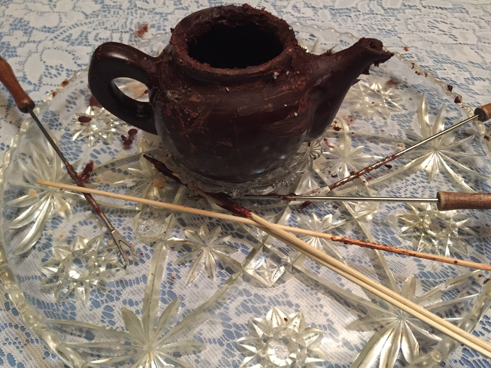 Rosemary's Sampler A Chocolate Teapot!