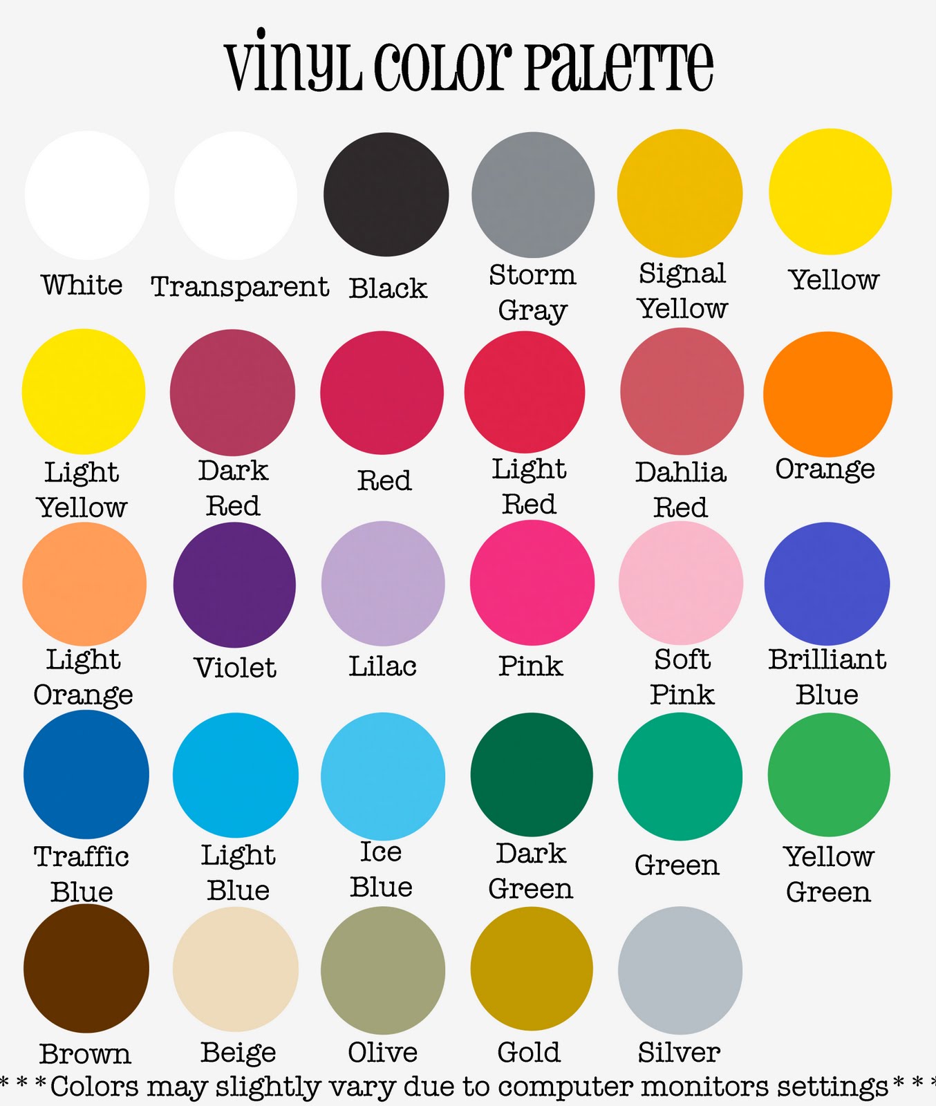 It's All About Vinyl Colors