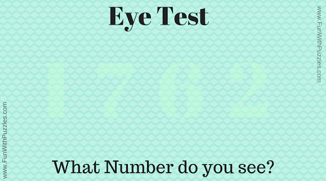 Eye Test Picture Puzzles: Eye Test Brain Teaser to read hidden number