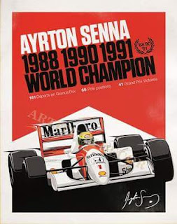 placa de metal senna f1