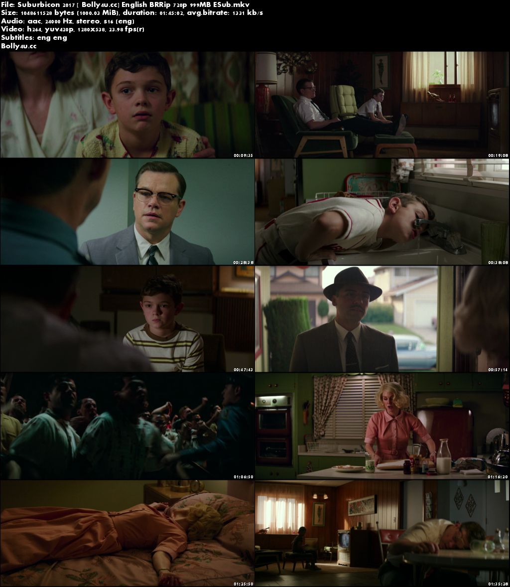 Suburbicon 2017 BRRip 999MB English 720p x264 ESub Download