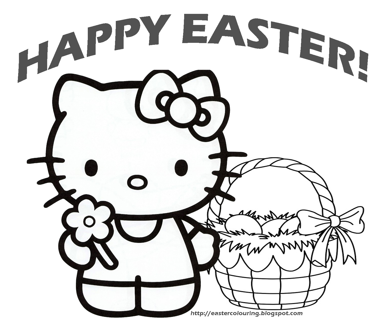 Hello Kitty Easter Coloring Pages | Hello Kitty Forever