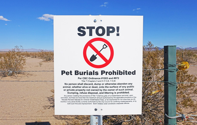 Boulder City Pet Cemetery in Southern Nevada