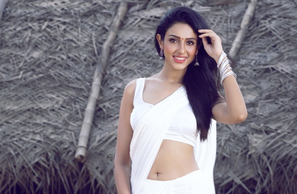 Riya Suman in White Saree Hot Photos