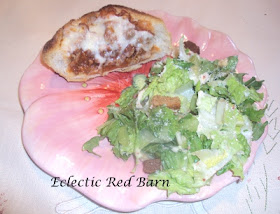 Eclectic Red Barn: Bolognaise Pizza Bread with side salad
