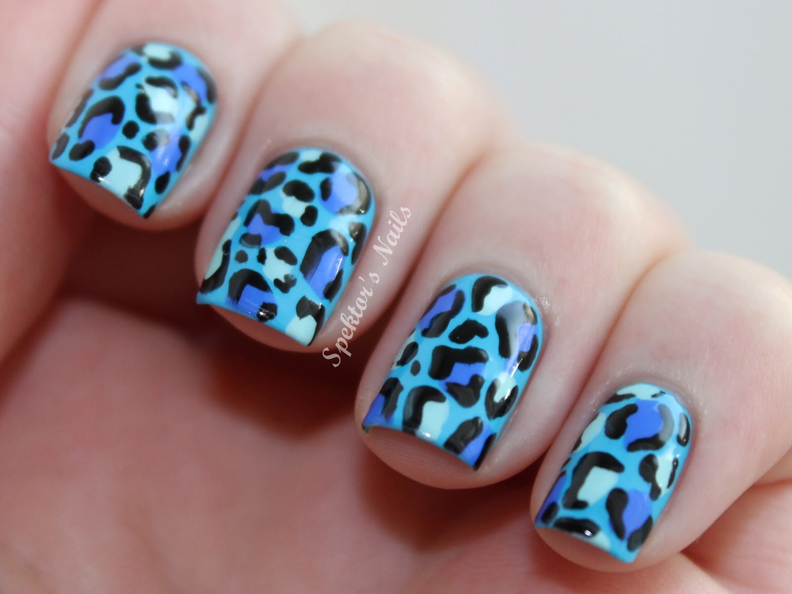 Spektor's Nails: NOTD: Blue Leopard