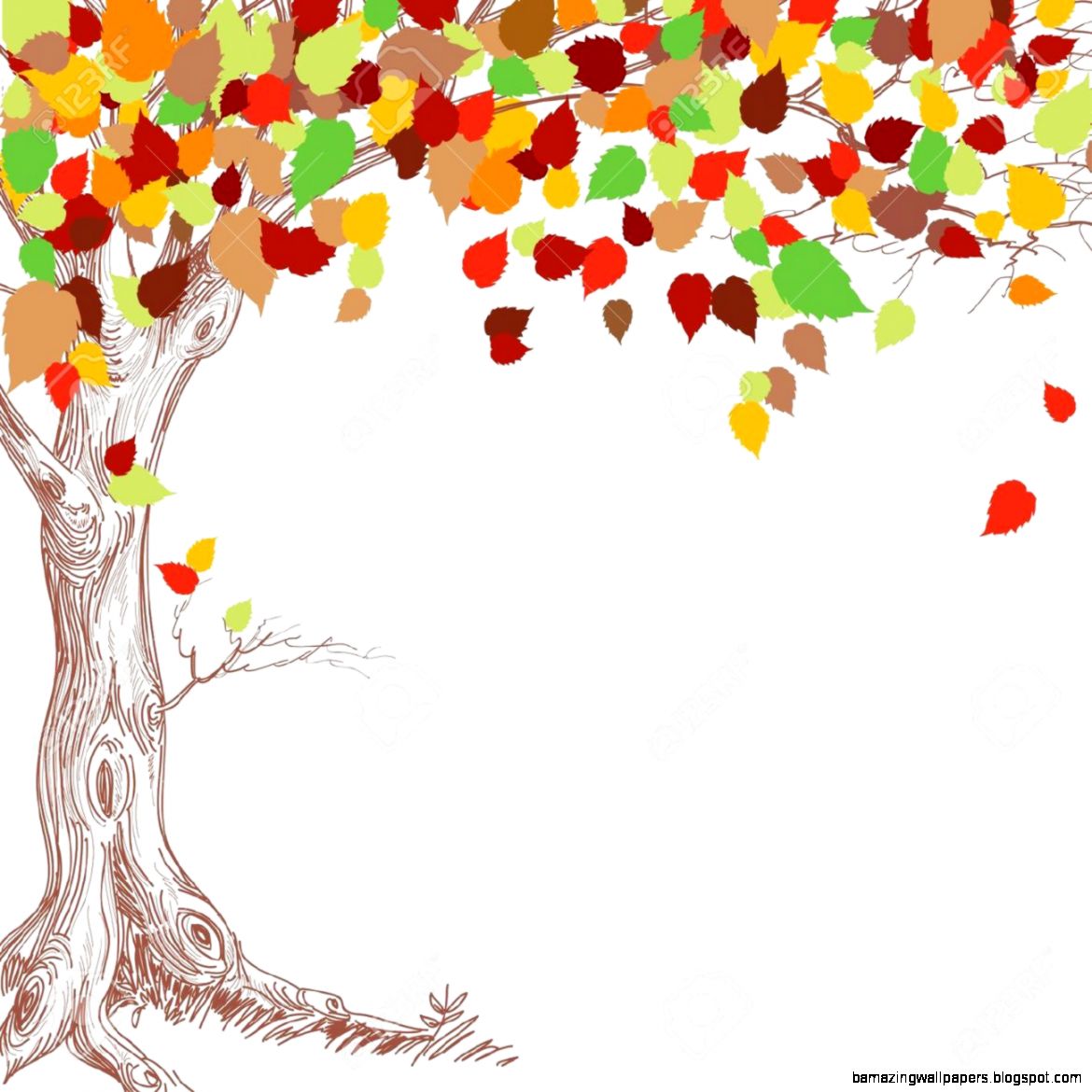 Fall Leaves Wallpaper Vector | Amazing Wallpapers