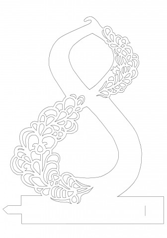 открытка на 8 марта вытынанка шаблон