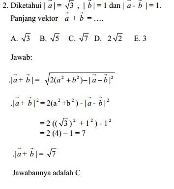 Latihan Soal Vektor Matematika