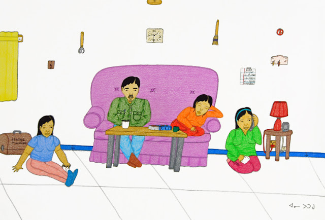 Annie Pootoogook, “Living Room”, 2006 © Annie Pootoogook