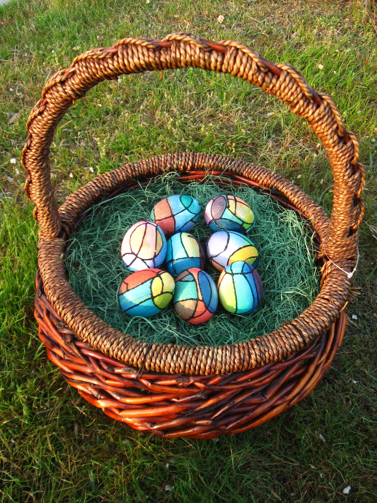 Artful Crafting Faux Stained Glass Easter Eggs