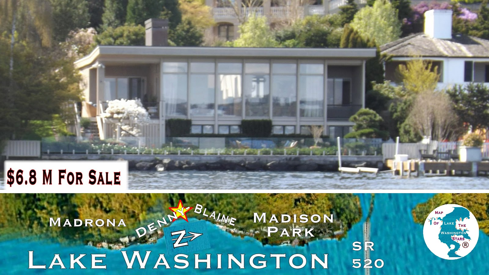 Lake Washington Cruising North DennyBlaine Waterfront Mansions