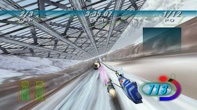 Star Wars Episode 1 Racer - Ando Prime world is covered with snow!