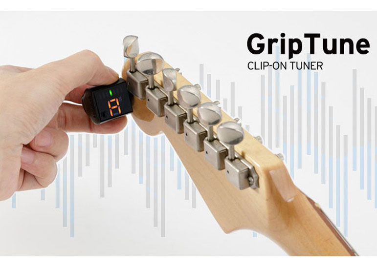 GripTune Guitar Tuner ClipOn Chromatic Tuning Ultra Mini Bass