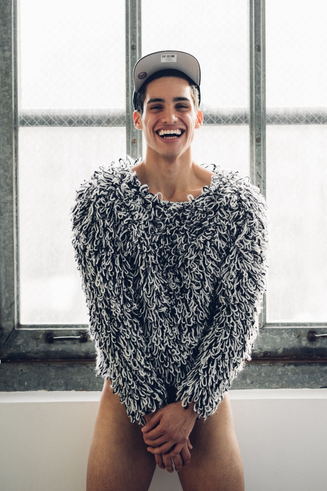 "Honduran NYC-based model Marvin Cortes is photographed by Taylor Mill...