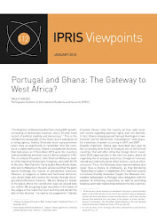 Paulo Gorjão, "Portugal and Ghana: The Gateway to West Africa?" (CLICAR na imagem).