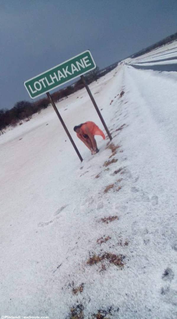 PICS SNOW IN BOTSWANA Mafaro