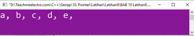 Latihan 9. Cobalah program pointer dan array berikut ini Latihan 9. Cobalah program pointer dan array berikut ini