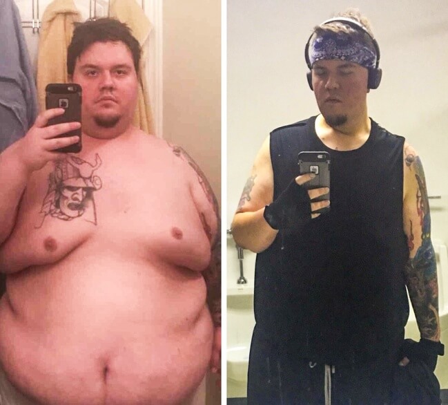 21 Before And After Photos Of People Who Managed To Lose Weight and Begin A Brand New Life - It took this man only 7.5 months to lose 161lb thanks to regular workouts and healthy eating six times a day.
