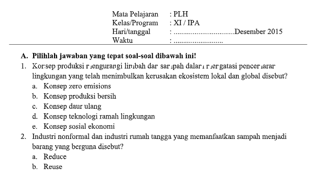 Contoh Soal Esay Pkn K13 Kelas 11 Semester 1 Ruang Belajar