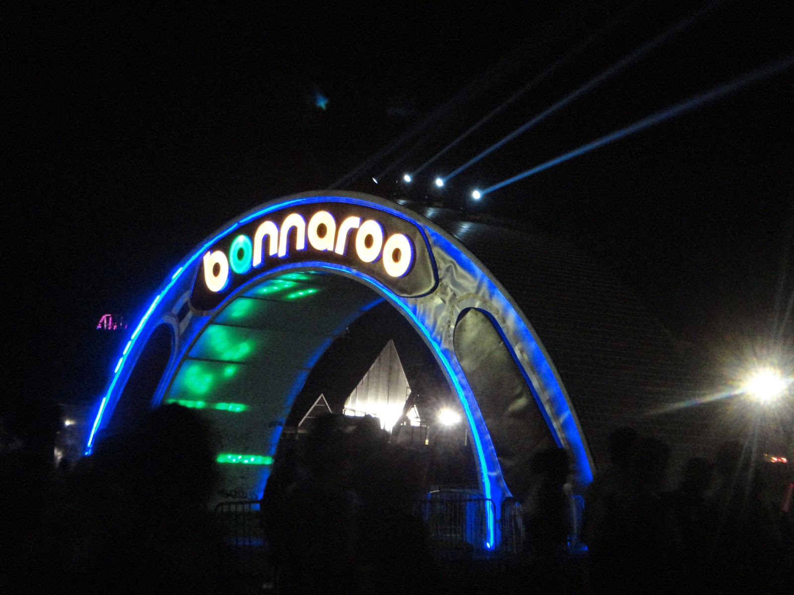 Bonnaroo Arch at night, 2013