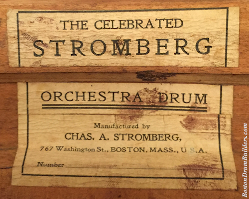 ca. 1906 Stromberg Drum Label