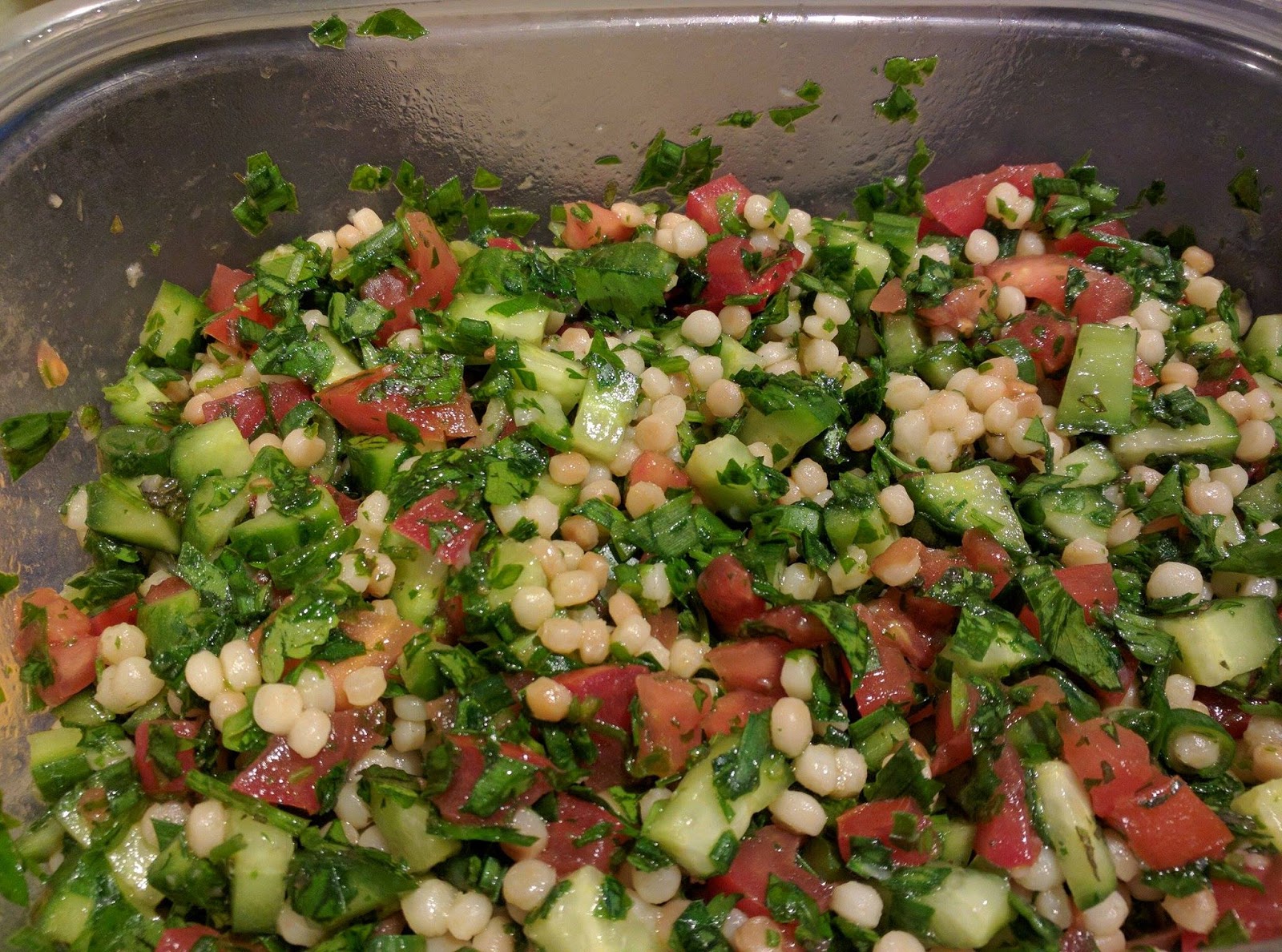Geetha's Kitchen Israeli Couscous, Corn, Cucumber & Tomato Salad