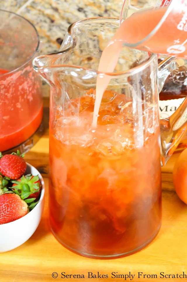 Strawberry Grapefruit Whiskey Iced Tea Serena Bakes Simply From Scratch