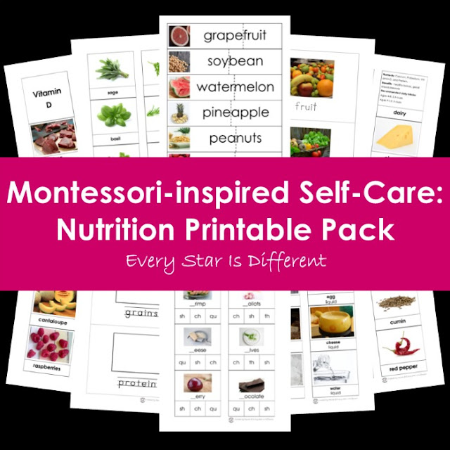 Montessori-inspired Self-Care: Nutrition Printable Pack