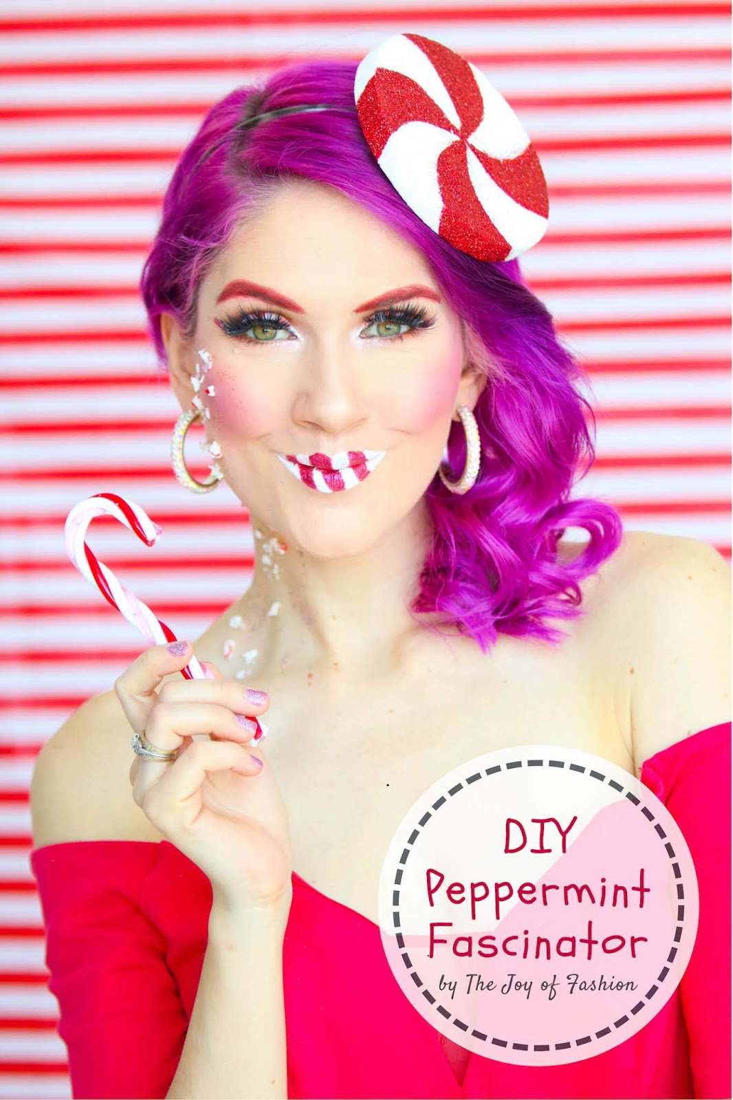 Follow this step by step tutorial on how to create an adorable Peppermint fascinator headband for Christmas!