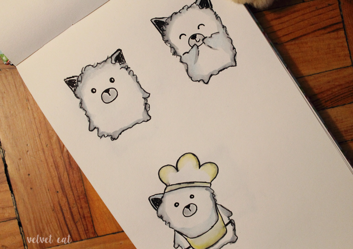 Ilustración: Pelusillas perrunas acuarela