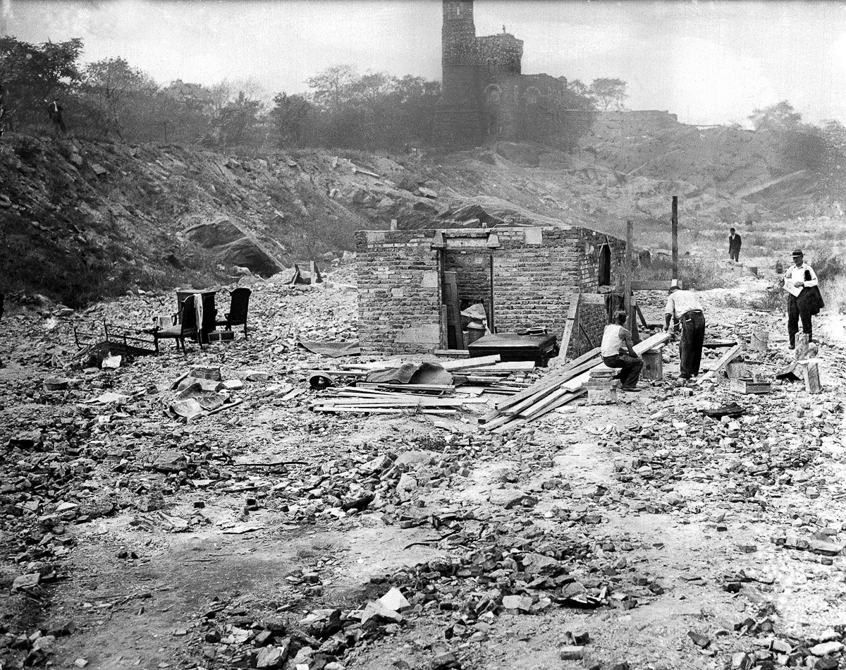 New York History Geschichte Hooverville, Central Park, New York