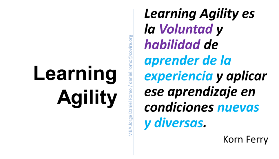 Learning Agility, mucho más que aprender rápido ~ COVIRE