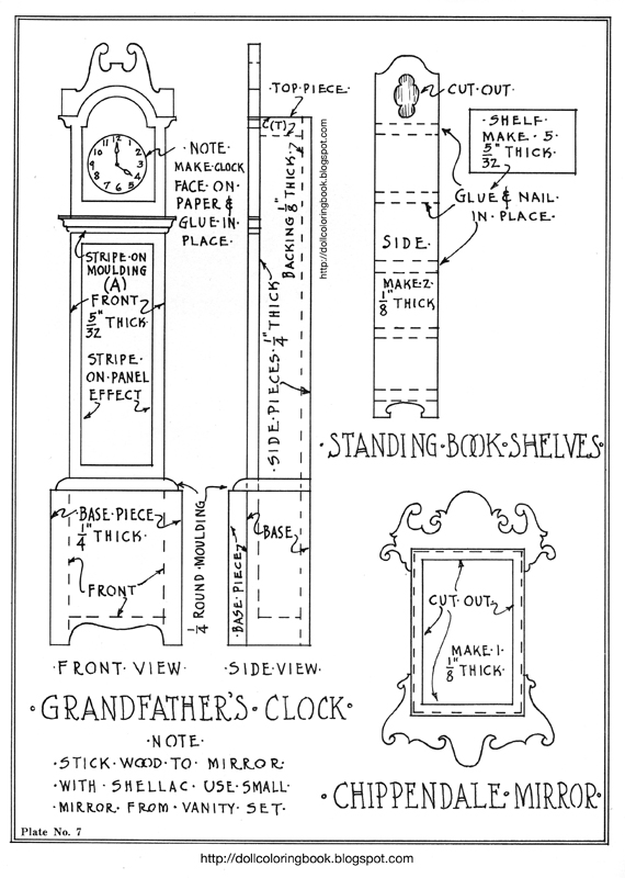 Craft a Grandfather Clock, Standing Book Shelves and a Chippendale
