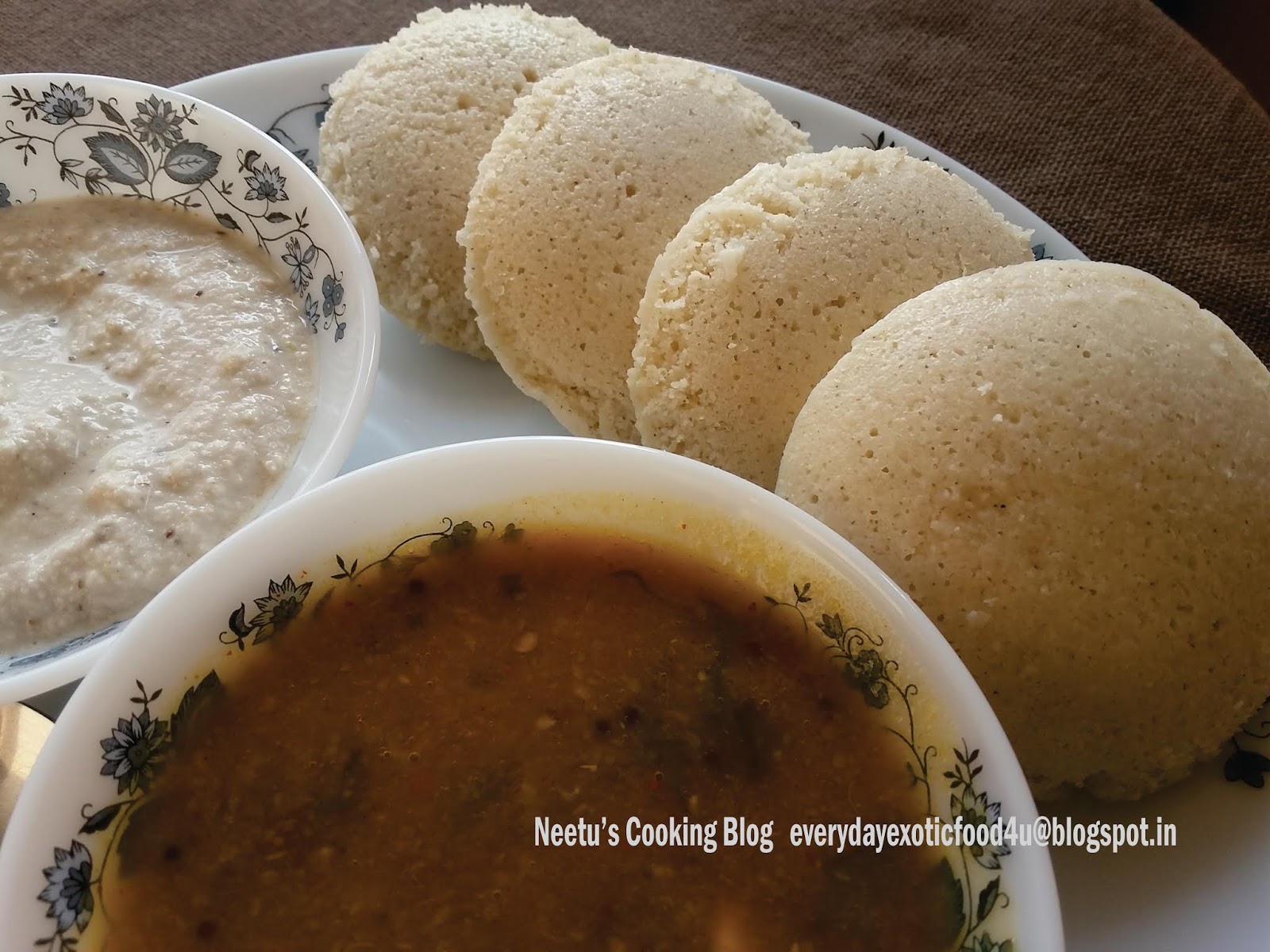 Neetu's Cooking Blog BARNYARD MILLET IDLY/UDALU IDLY