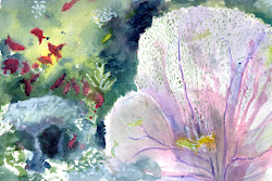 underwater painting landscape watercolor bunny drawing artwork technique