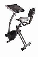 Stamina Wirk Ride Cycling Workstation, keep fit while your work, exercise bike with 17.25" wide x 10" deep desktop, adjustable seat with backrest support, adjustable belt tension