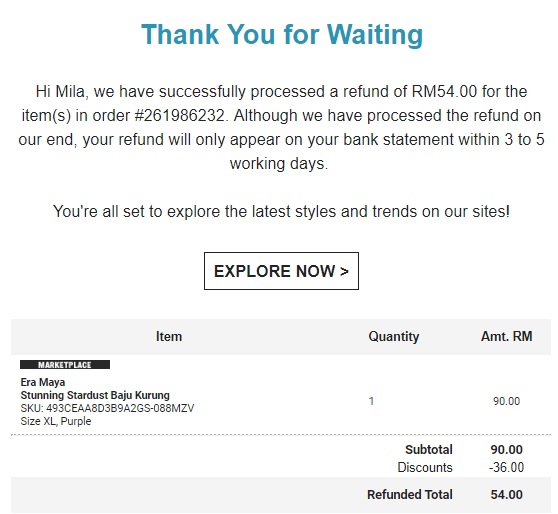 MY FIRST TIME REFUND WITH ZALORA MY WITHIN 3 DAYS littlesnorlax.