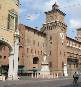 The Castello Estense, where Lucrezia Borgia lived  is right at the centre of the town of Ferrara