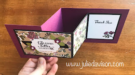 Control Freaks Blog Tour: Goodbye Old Friends ~ Stampin' Up! Petal Palette stamp set + Share What You Love DSP Double Z Fold Card ~ www.juliedavison.com